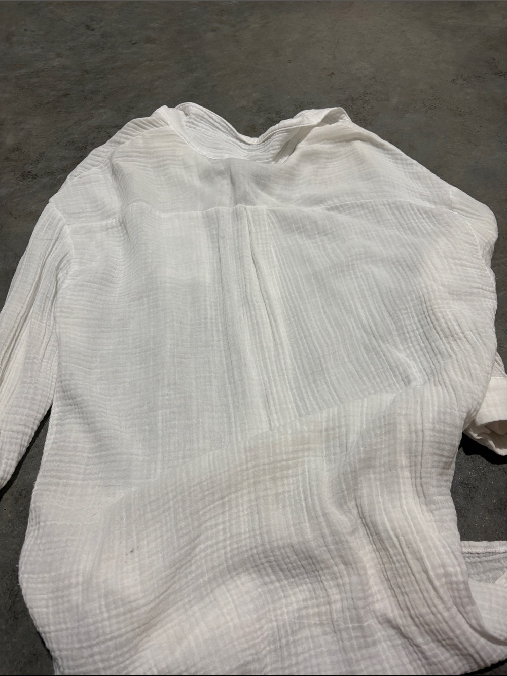 Kona Sol White Lightweight Button-Up Swim Coverup - Picture 3 of 5